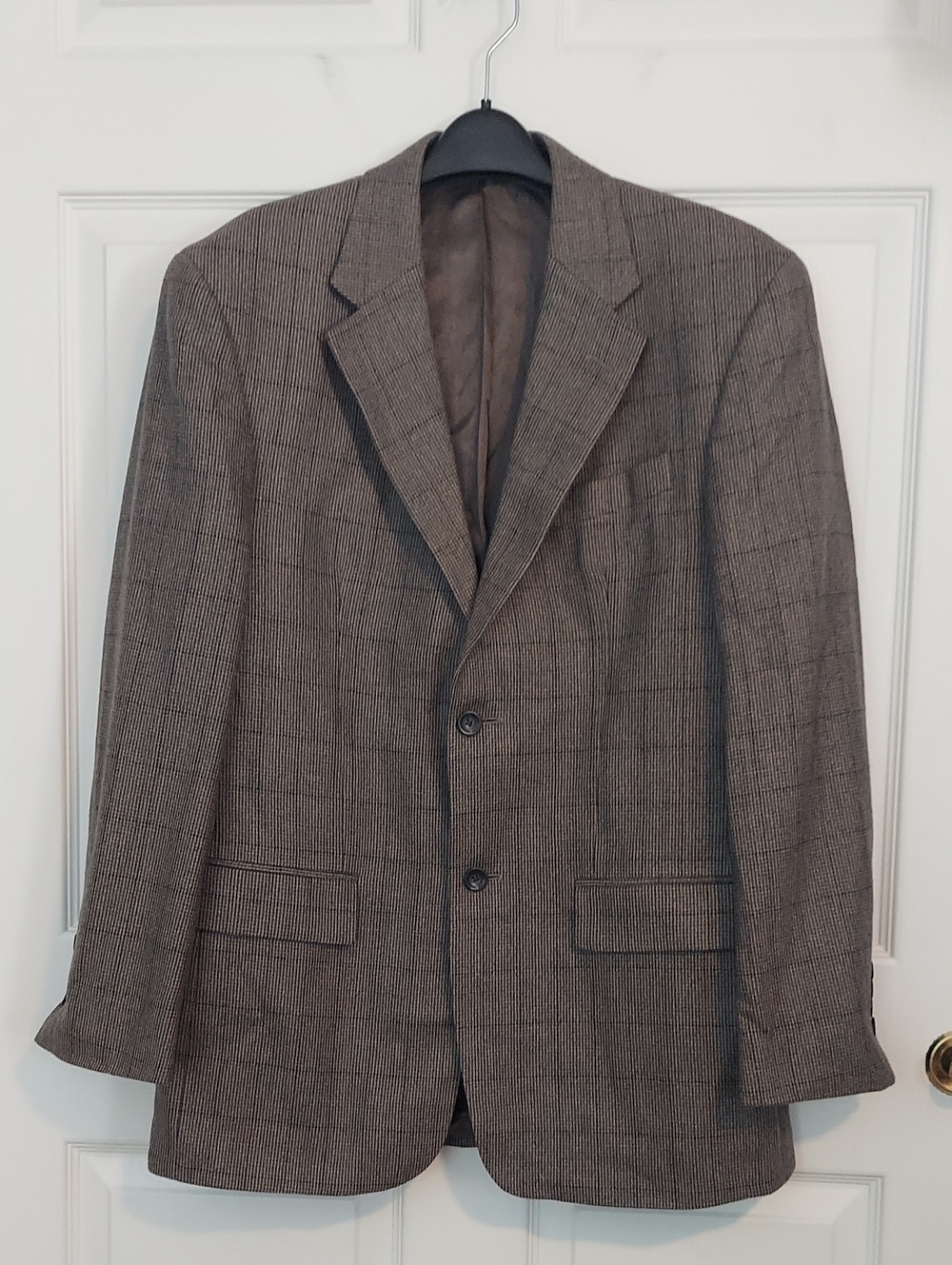 Oscar de la Renta Lambswool Cashmere Plaid Blazer 40R